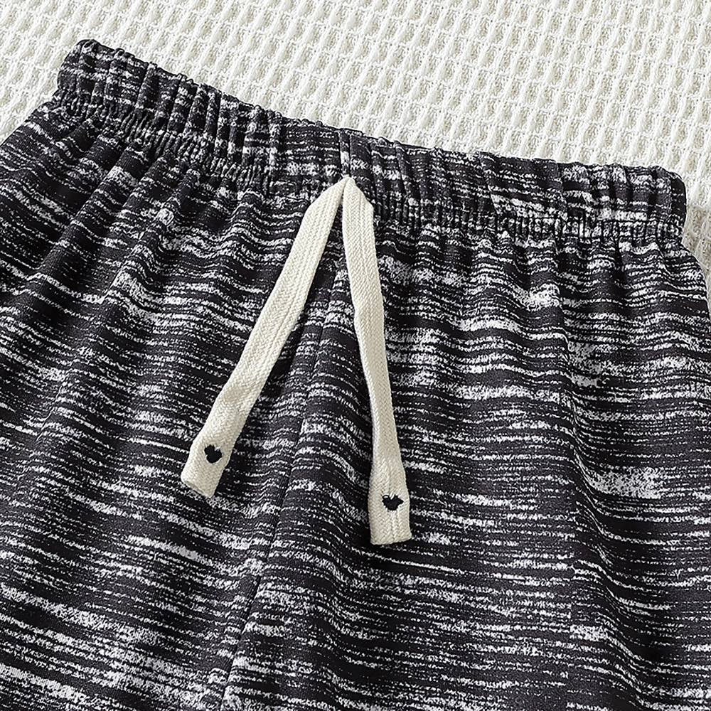 Kids Jogger Pants with Drawstring Waist - SF4015 in marled charcoal with elastic waistband and ribbed ankle cuffs, perfect for school or play.