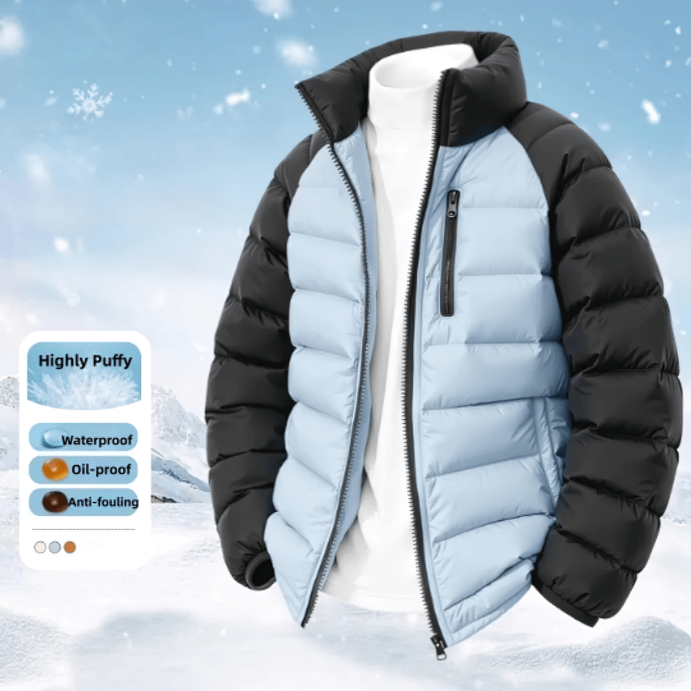 Kid's Lightweight Down Jacket with Stand Collar - SF3844 in winter snow setting