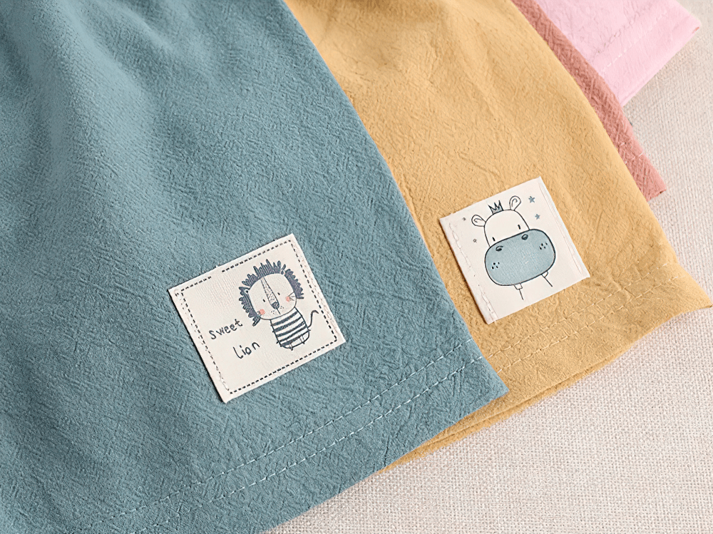 Kids Lightweight Shorts with Cute Patch Detail - SF3755 in vibrant colors featuring adorable animal patches, perfect for active kids and teens.