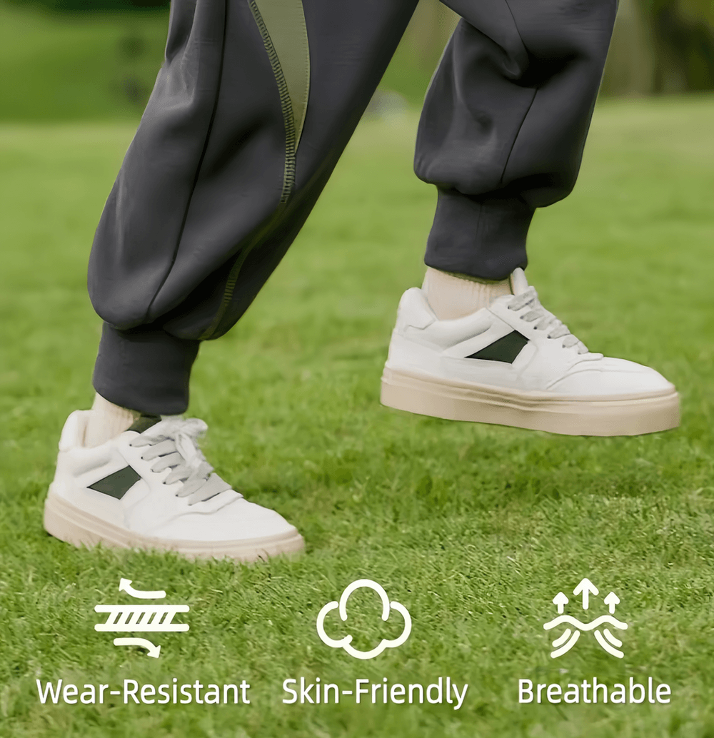 Kids Loose Jogger Pants with Elastic Waistband - SF3739; sporty patchwork design, showing leg movement for active kids.