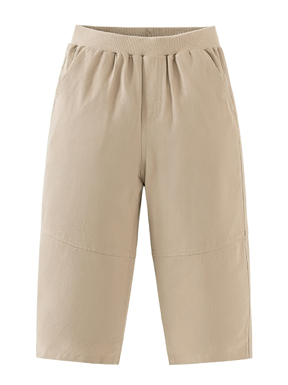 Kids Loose Sport Trousers with Elastic Waist - SF3801, soft beige fabric, relaxed fit, practical pockets, perfect for active play.