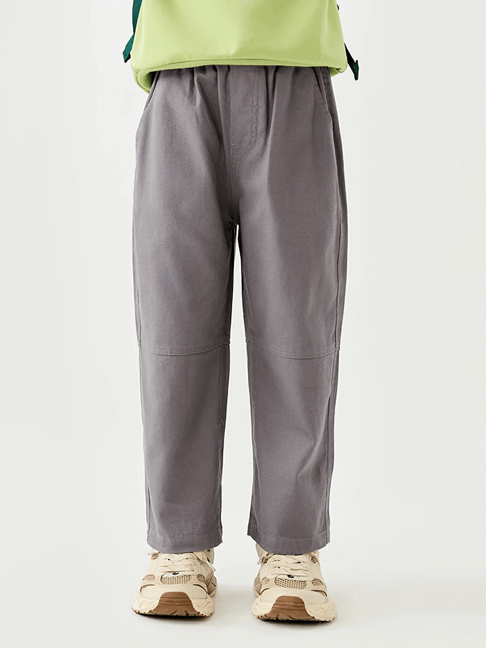 Kids Loose Sport Trousers with Elastic Waist - SF3801 in grey, perfect for active wear featuring a relaxed fit and practical pockets.