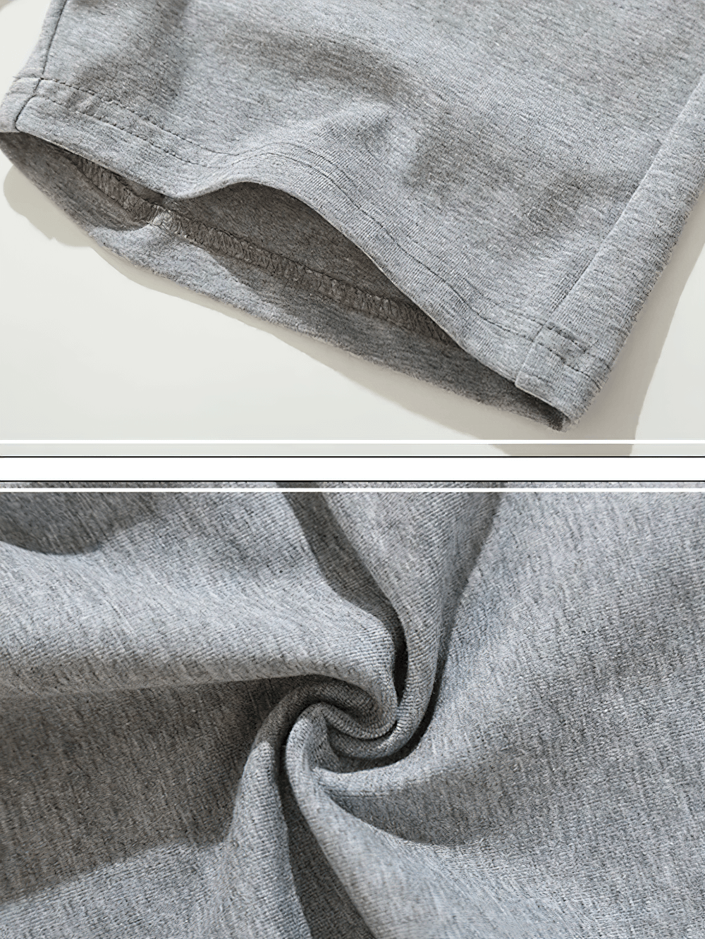 Close-up of Kids Planet Graphic Sports Shorts With Pockets - SF3823 in gray, showcasing soft cotton material and fine stitching details.