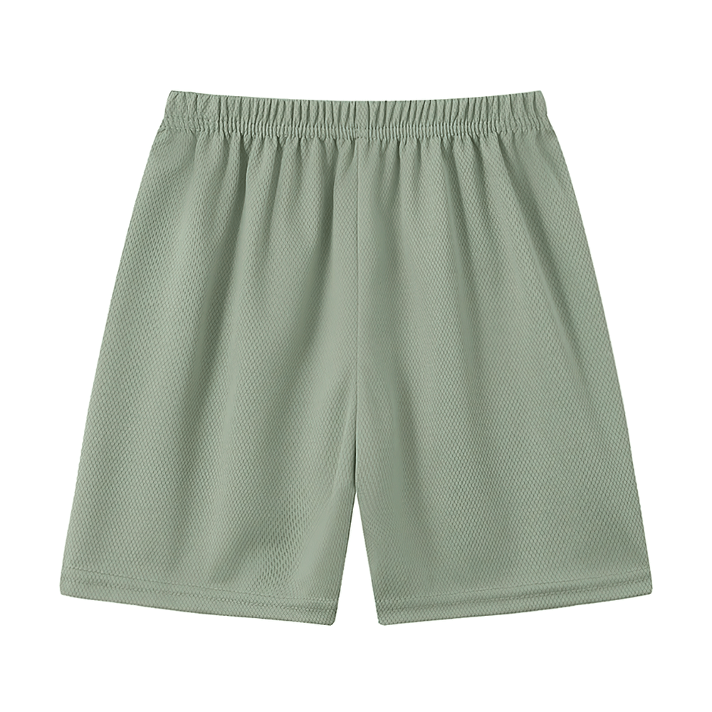 Alt Tag: Kids quick-drying green sport shorts, breathable fabric, ideal for leisure and play, from multicolor sport set SF3133.