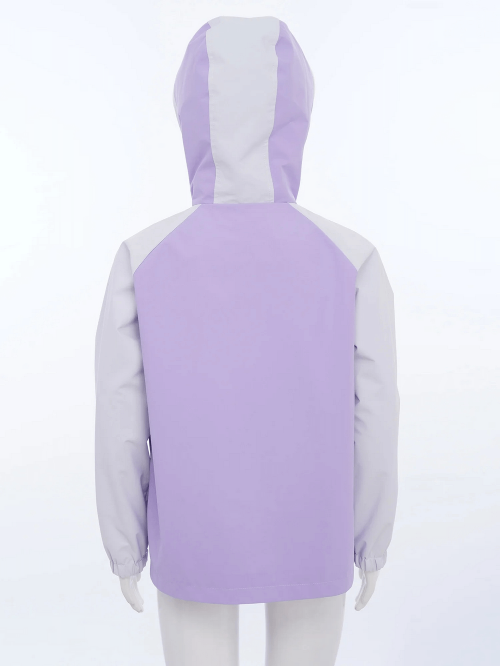 Kids Rainproof Hooded Windbreaker Jacket - SF3697 in purple, featuring a practical hood, lightweight design, and elastic cuffs for wind protection.