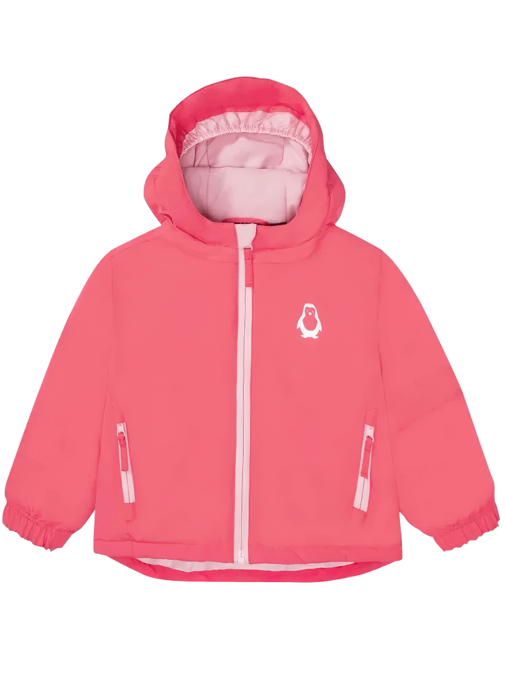 Kids Ski Jacket with Hood and Elastic Cuffs - SF3580, pink toddler winter snow jacket for boys and girls, hooded and windproof outerwear