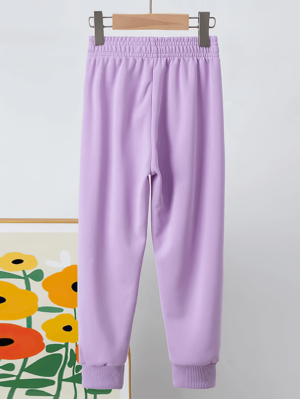 Lavender Kids Sport Jogger Sweatpants with Elastic Waist - SF3888