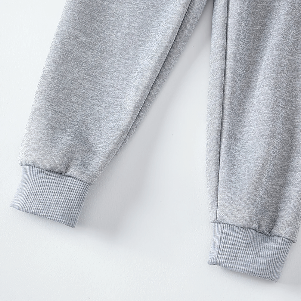 Kids Sport Jogger Sweatpants with Elastic Waist - SF3888 in gray, featuring ribbed cuffs for wrinkle-free fit.