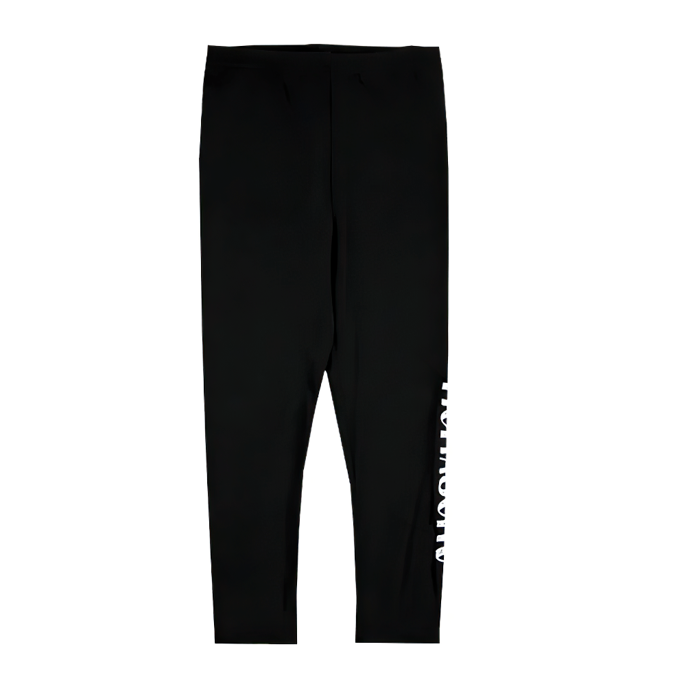 Kid's Sport Long Pants with Quick Dry Fabric - SF3586, black swimwear with UPF50+ sun protection and elastic waist.