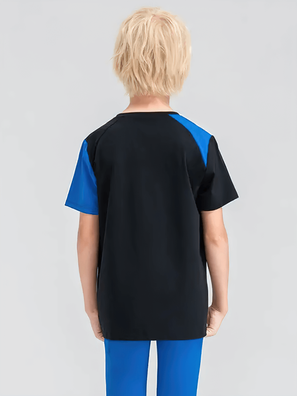 Back view of Kids Sport T-Shirt with Mixed Color Raglan Sleeves - SF3856, featuring lightweight fabric and vibrant colors for active play.