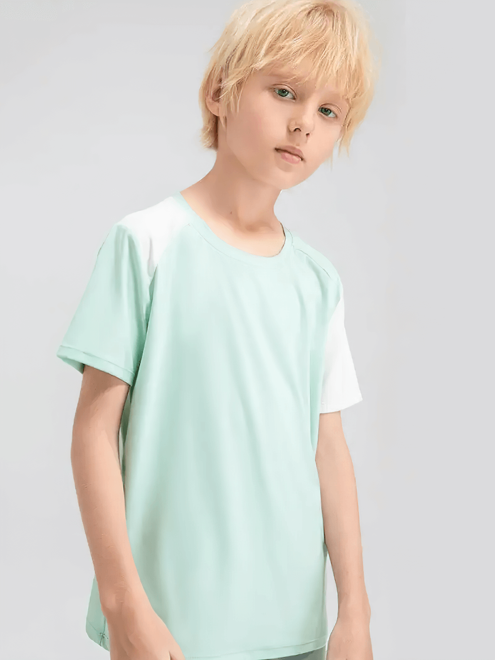 Kids Sport T-Shirt with Mixed Color Raglan Sleeves - SF3856, featuring lightweight design and breathable fabric for active play.