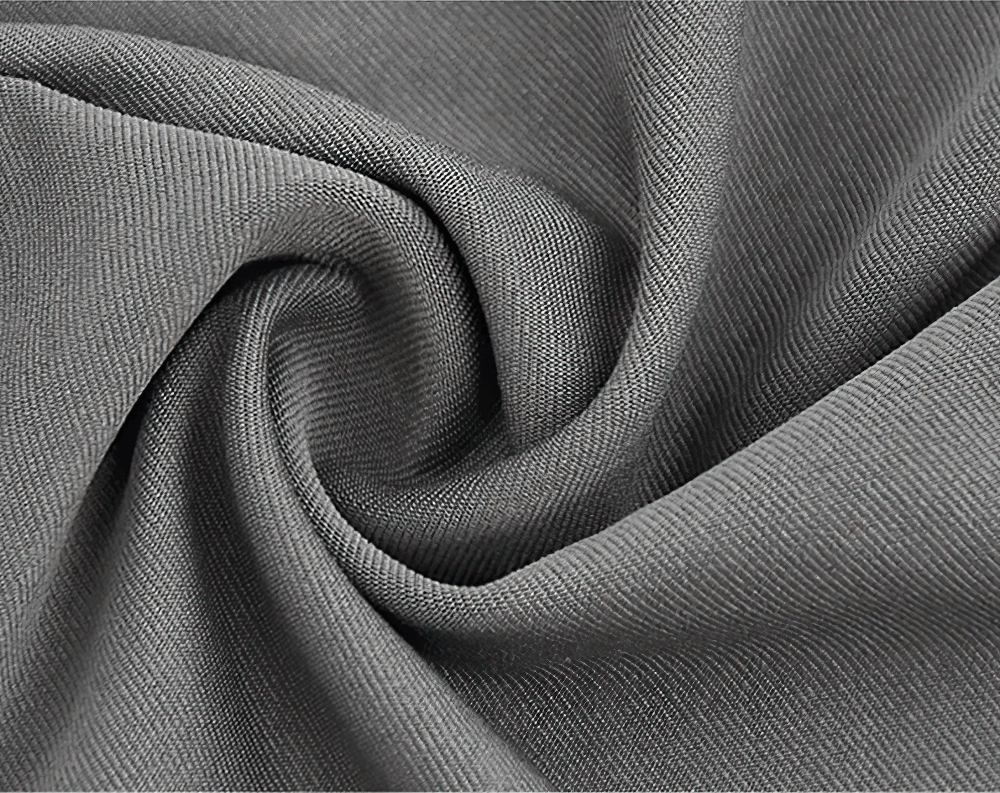 Close-up of gray fabric texture used in Kids' Sports Capri Leggings for Fitness - SF3624, showcasing durability and stretch.