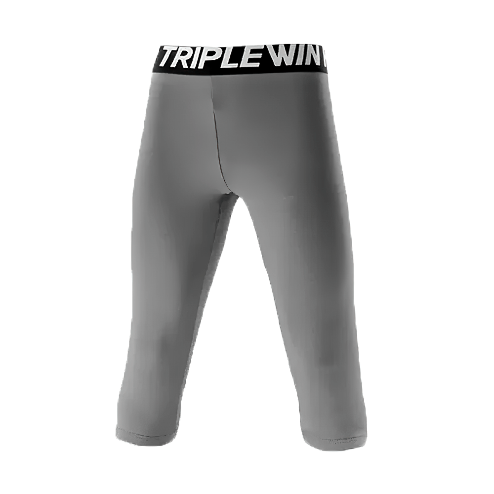 Kids' Sports Capri Leggings for Fitness - SF3624, featuring durable polyester and elastic waistband for active children's play.