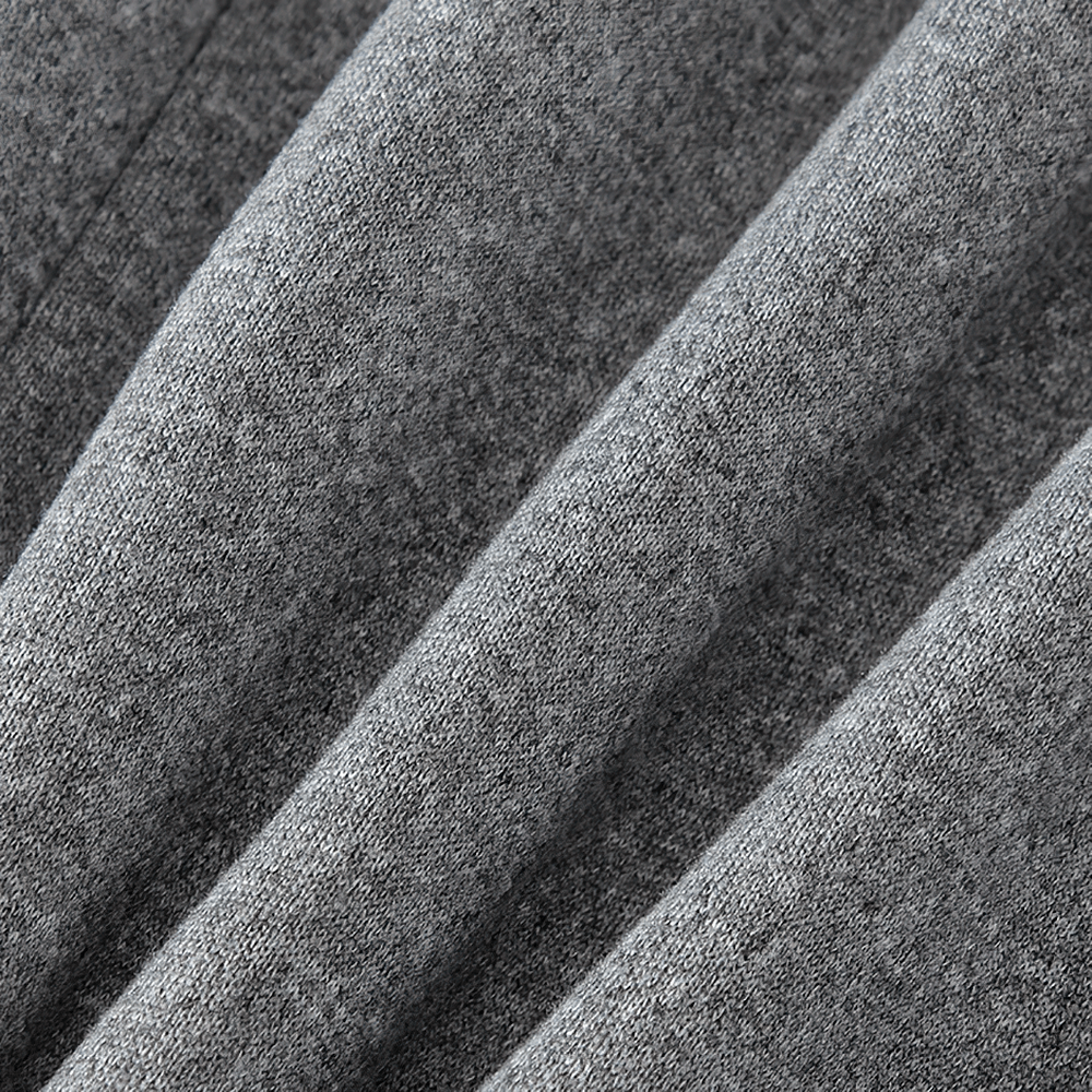 Close-up texture of Kids Sports Pants with Plush Lining and Stripes - SF3837, showcasing soft, durable material in gray fabric.