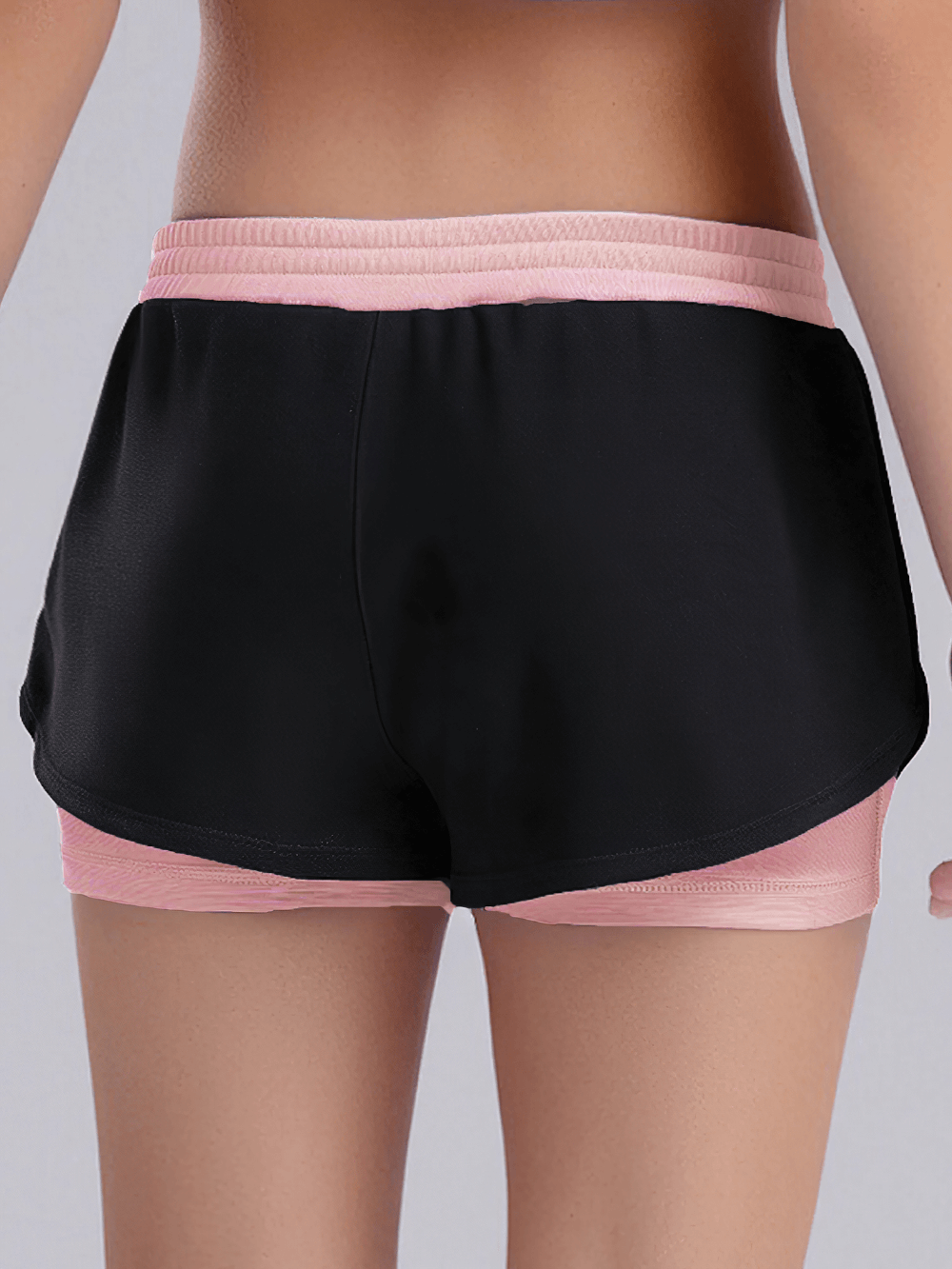 Kids Sports Yoga Shorts with Double-Layer Design - SF3783, breathable and stylish shorts for girls' yoga and fitness activities.