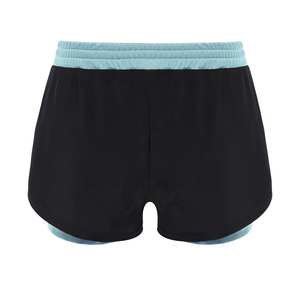 Kids Sports Yoga Shorts with Double-Layer Design - SF3783, stylish and durable with elastic waistband for yoga and sports activities.