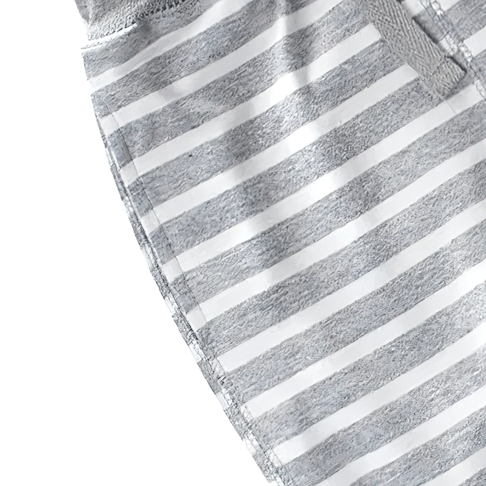 Close-up of Kids Striped Drawstring Cotton Shorts for Boys - SF3788 featuring sporty stripe design and soft fabric texture.