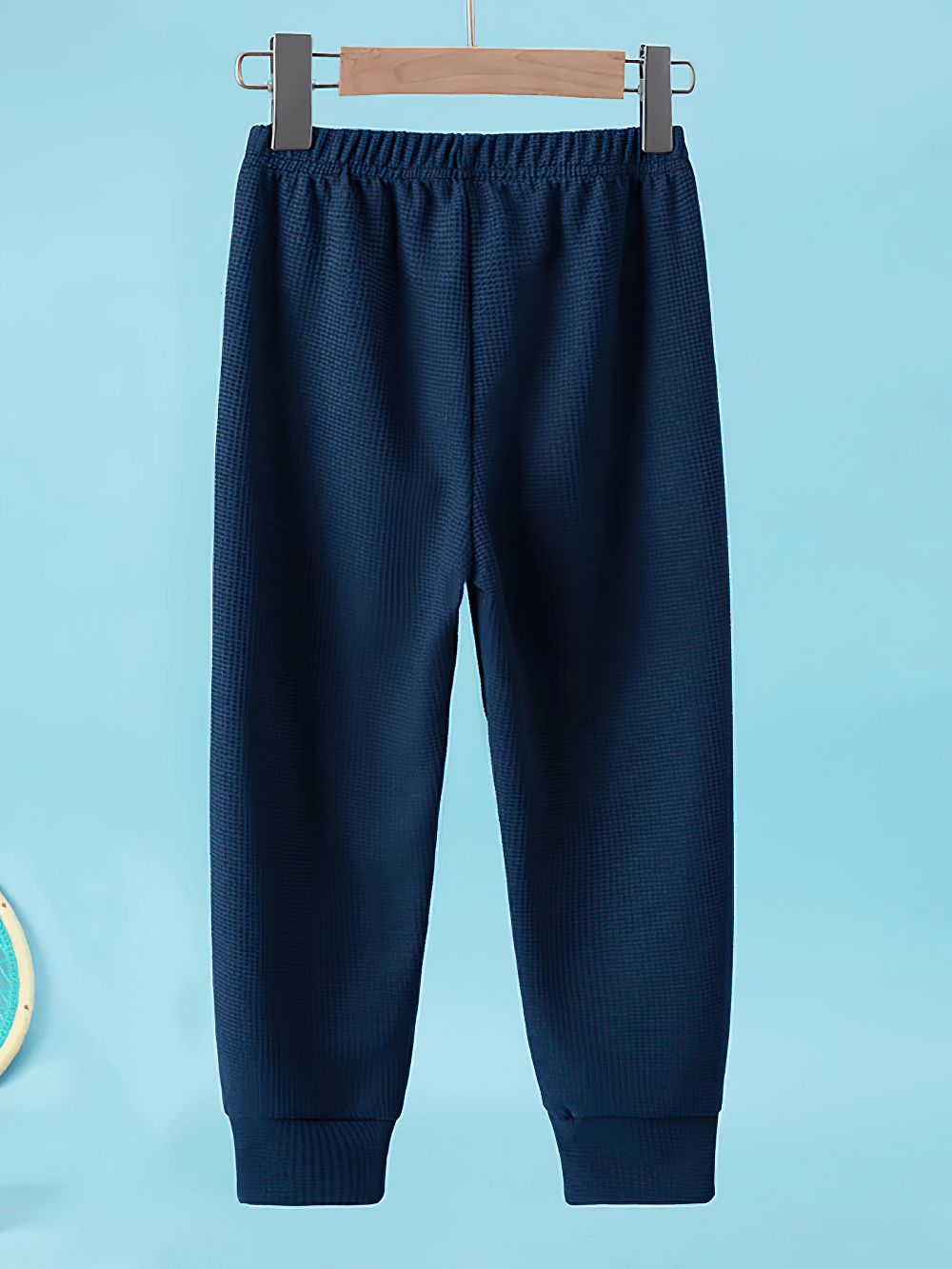 Kids Stylish Waffle Knit Sports Jogger Pants - SF3874 with ribbed cuffs and elastic waist for comfort and sporty bold side stripes.