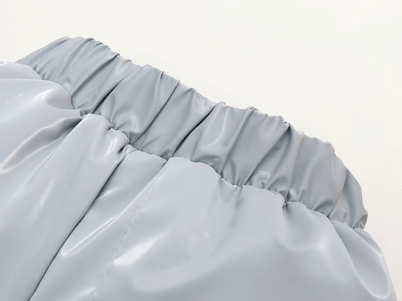 Elastic waistband on Kids Waterproof Cargo Pants with Down Insulation - SF3779 in gray waterproof material.