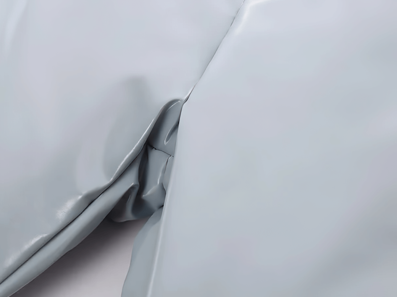 Close-up view of Kids Waterproof Cargo Pants with Down Insulation - SF3779 showcasing waterproof fabric in grey color.