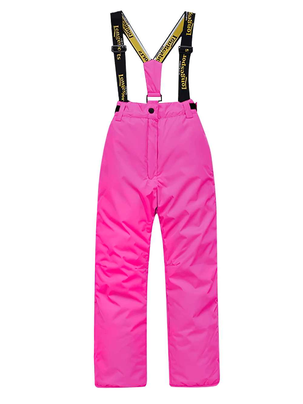 Kids Waterproof Ski Pants with Adjustable Straps - SF3729, pink, ideal for winter skiing adventures, offering warmth and protection.