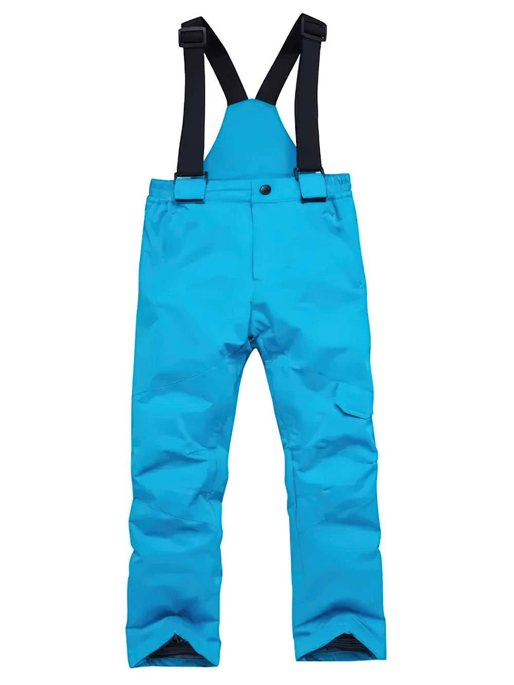 Kids Windproof and Waterproof Ski Bib Pants - SF3730 in vibrant blue, offering warmth and protection for winter snowboarding adventures.