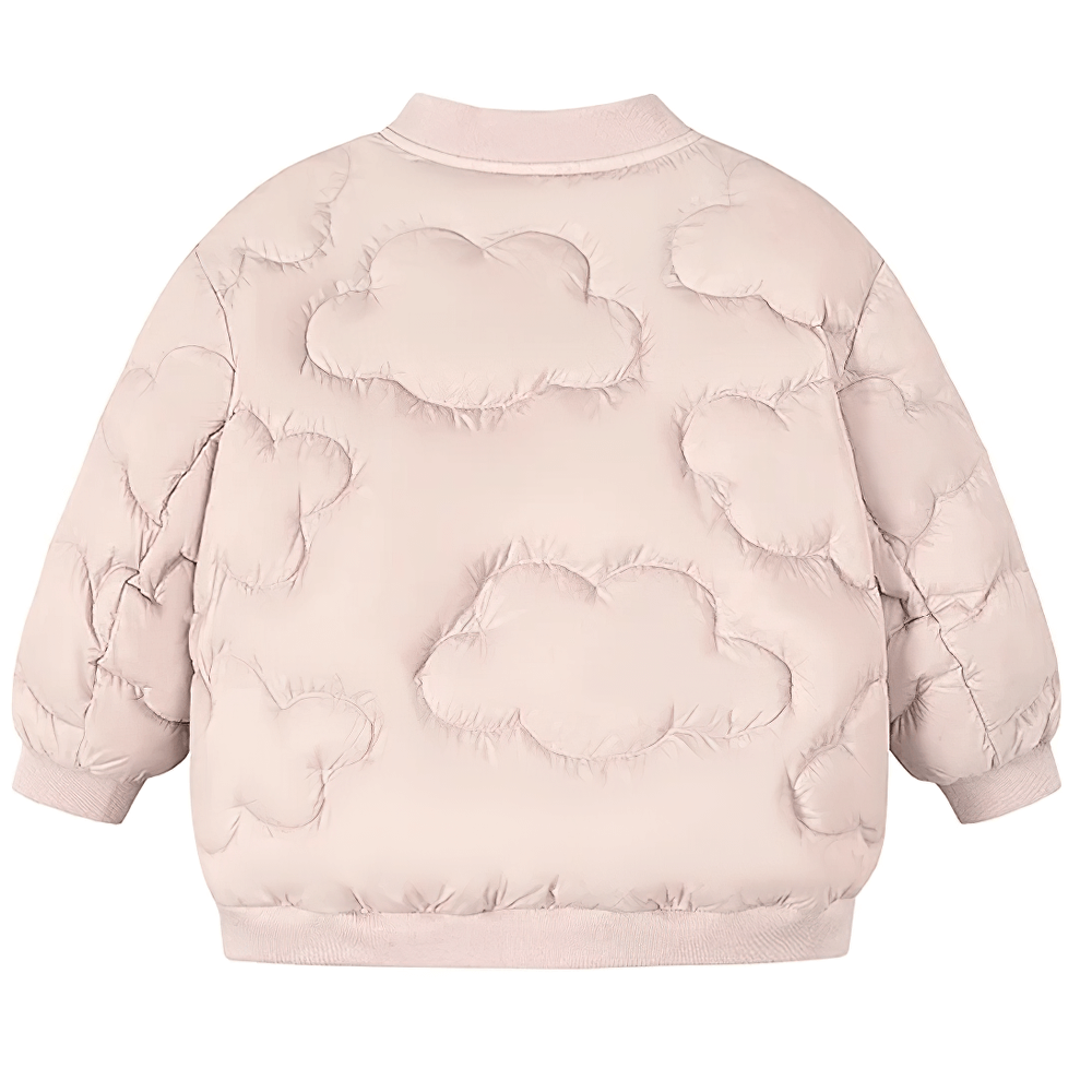 Kids Windproof Down Jacket with Cloud Design - SF3703, featuring playful cloud-quilted pattern for stylish warmth and protection.