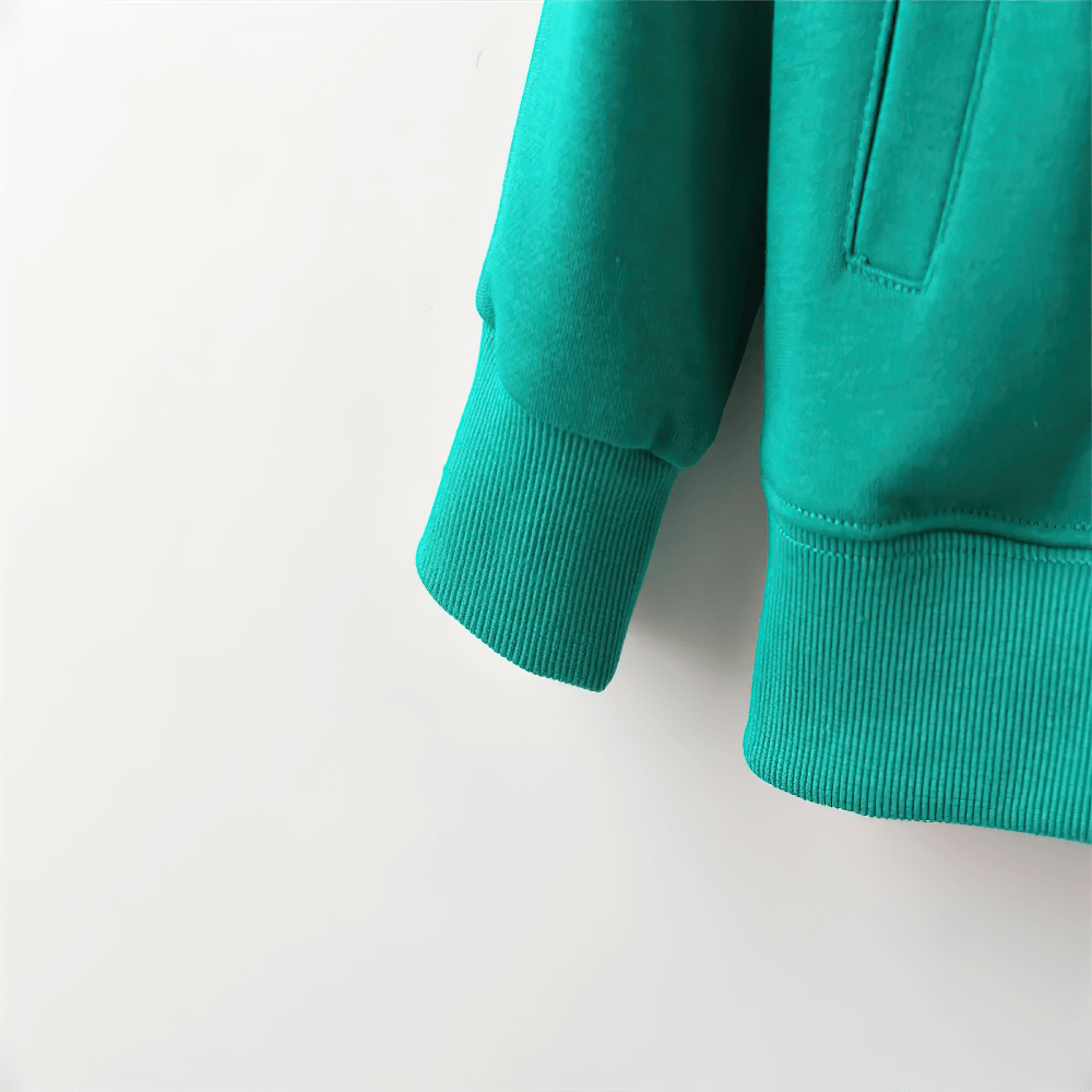 Kids Zip Hoodie with Stripe Sleeves and Soft Hood - SF3761 showcasing ribbed cuffs and vibrant design.