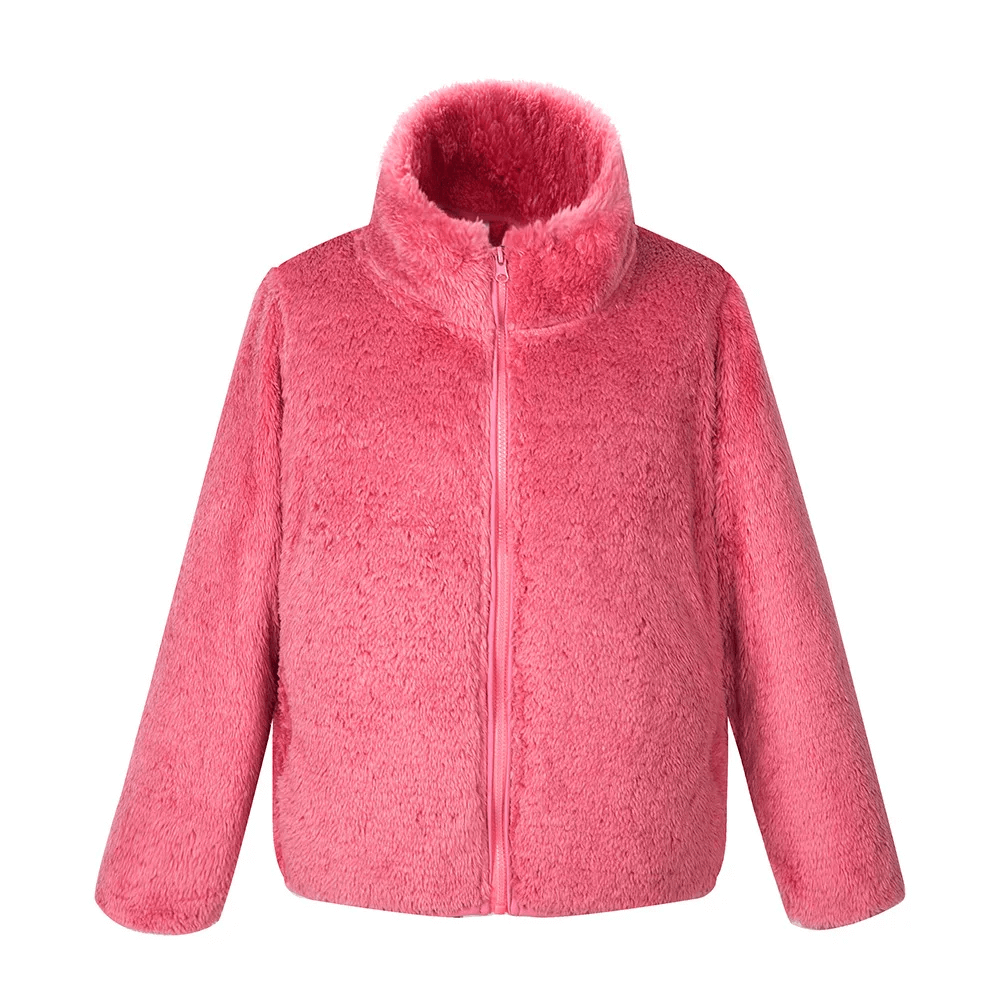 Pink Kid's Zip-Up Polar Fleece Jackets That Keep Warm - SF3548 for winter