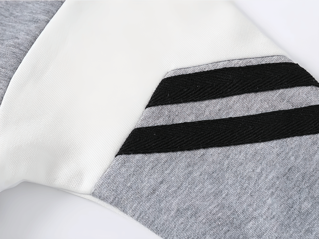 Close-up of Kids Zipper Soft Hoodie with Striped Sleeves - SF3768 showing sporty sleeve design with black stripes and soft fabric.