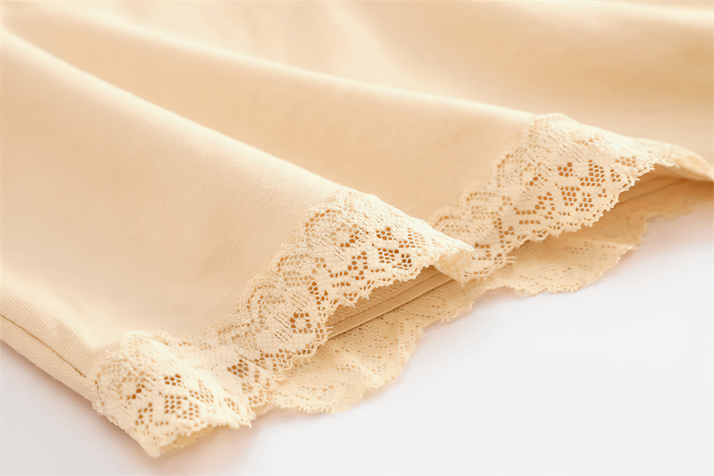 Lace Trim Boyshort Panties in breathable cotton blend, showcasing delicate lace design and soft, stretchy fabric for everyday comfort.