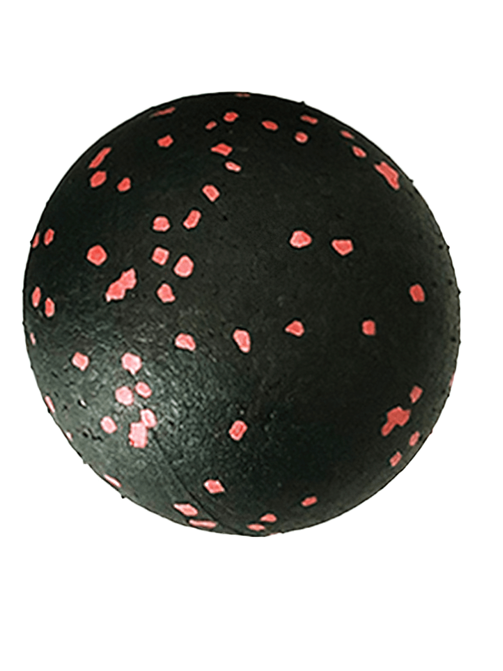 High-density lacrosse massage ball for deep tissue myofascial release and yoga recovery therapy, black with red speckles - SF2834