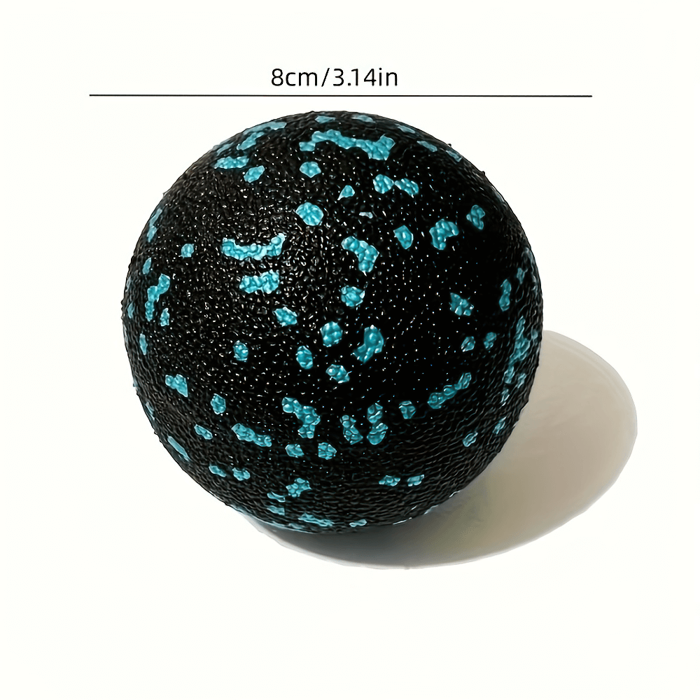 High-density lacrosse massage ball for myofascial release, 8cm size, perfect for deep tissue therapy and yoga recovery exercises.