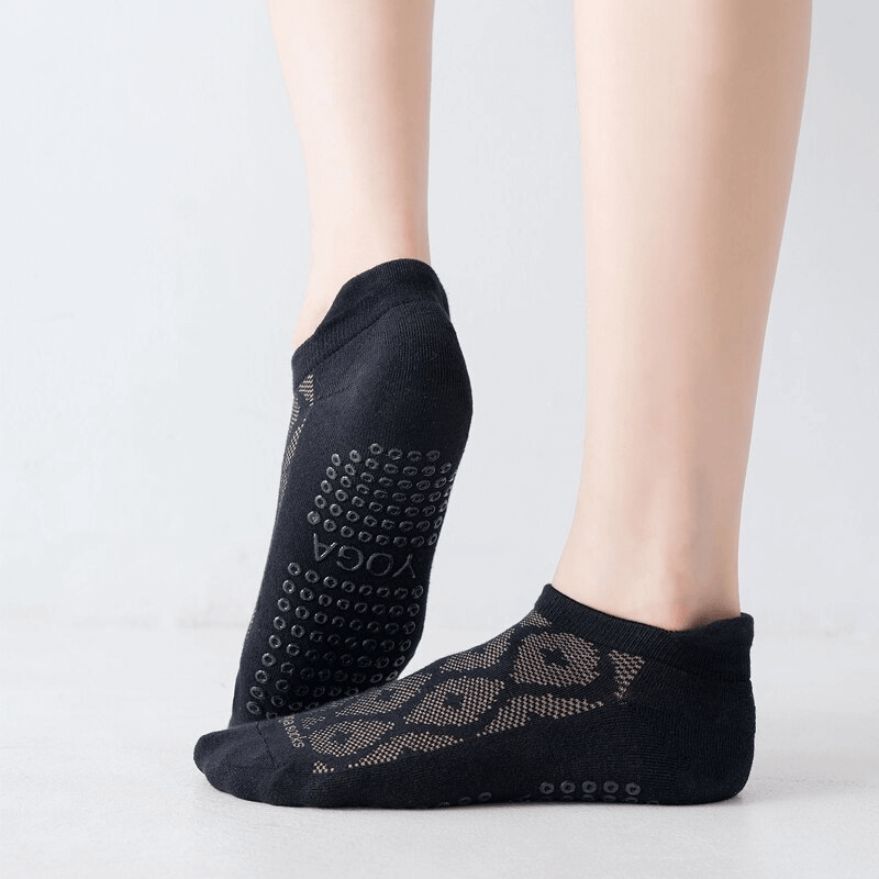 Chaussettes Pilates en coton antidérapant respirant pour dames / chaussettes de sport décontractées - SPF1435 