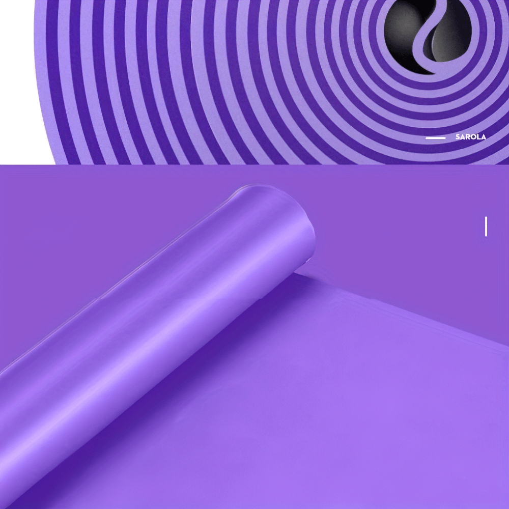 Purple latex resistance bands for yoga and Pilates, perfect for home workouts, flexibility, and strength training.