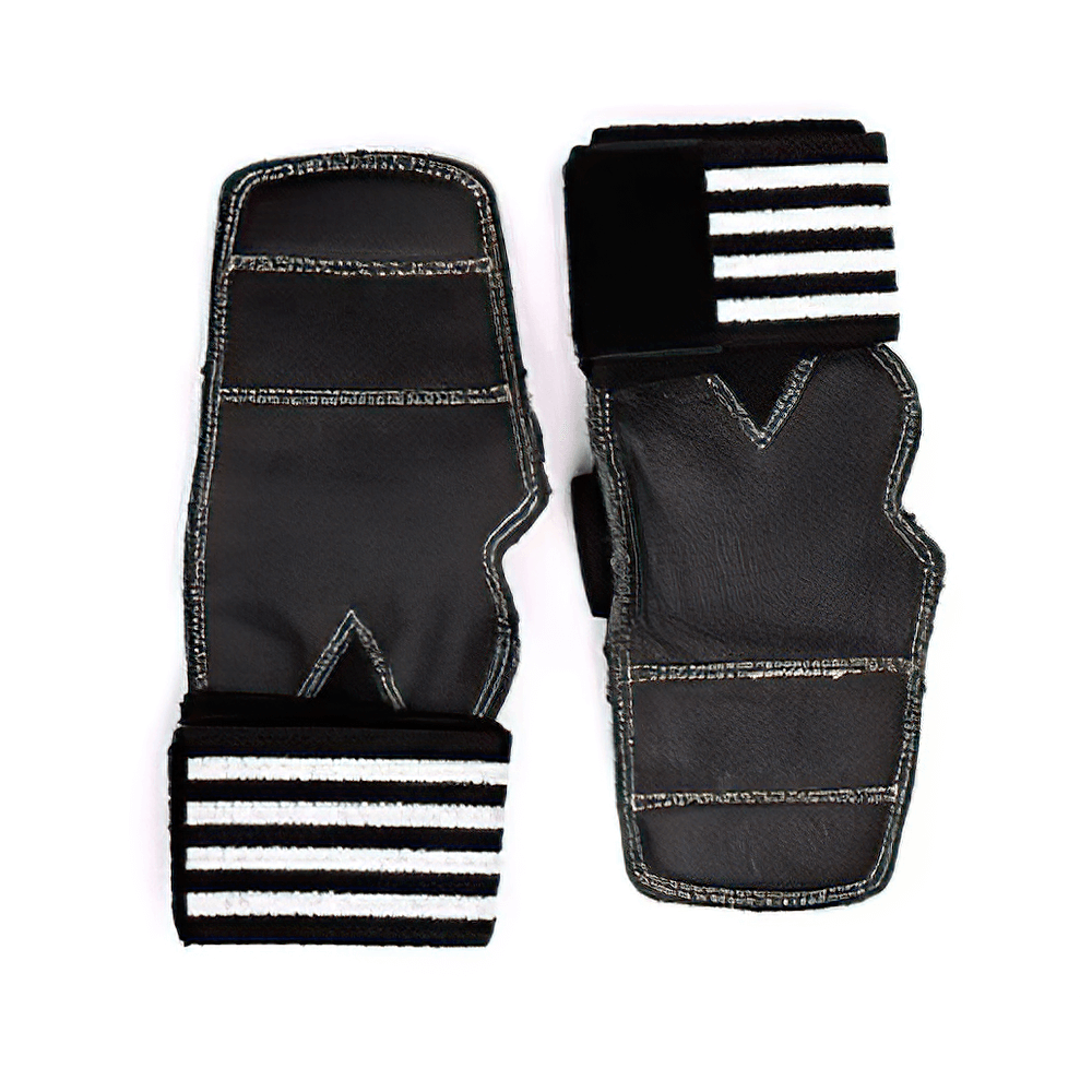 Leather Gym Grips with Straps for Pull-ups - SF3545, durable hand grips with adjustable straps for fitness training and support.