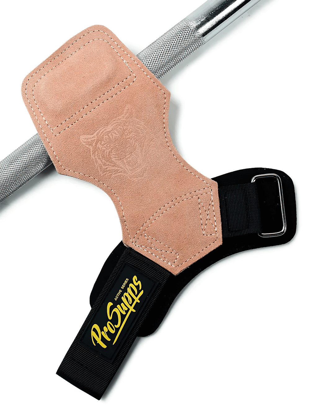 Leather Gym Hand Grips with Wrist Support Straps - SF3519 for weightlifting with cowhide anti-slip design.