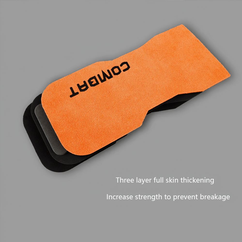 Leather Weightlifting Hand Grips with Protection - SF3536 in orange, featuring durability and enhanced grip for workouts.