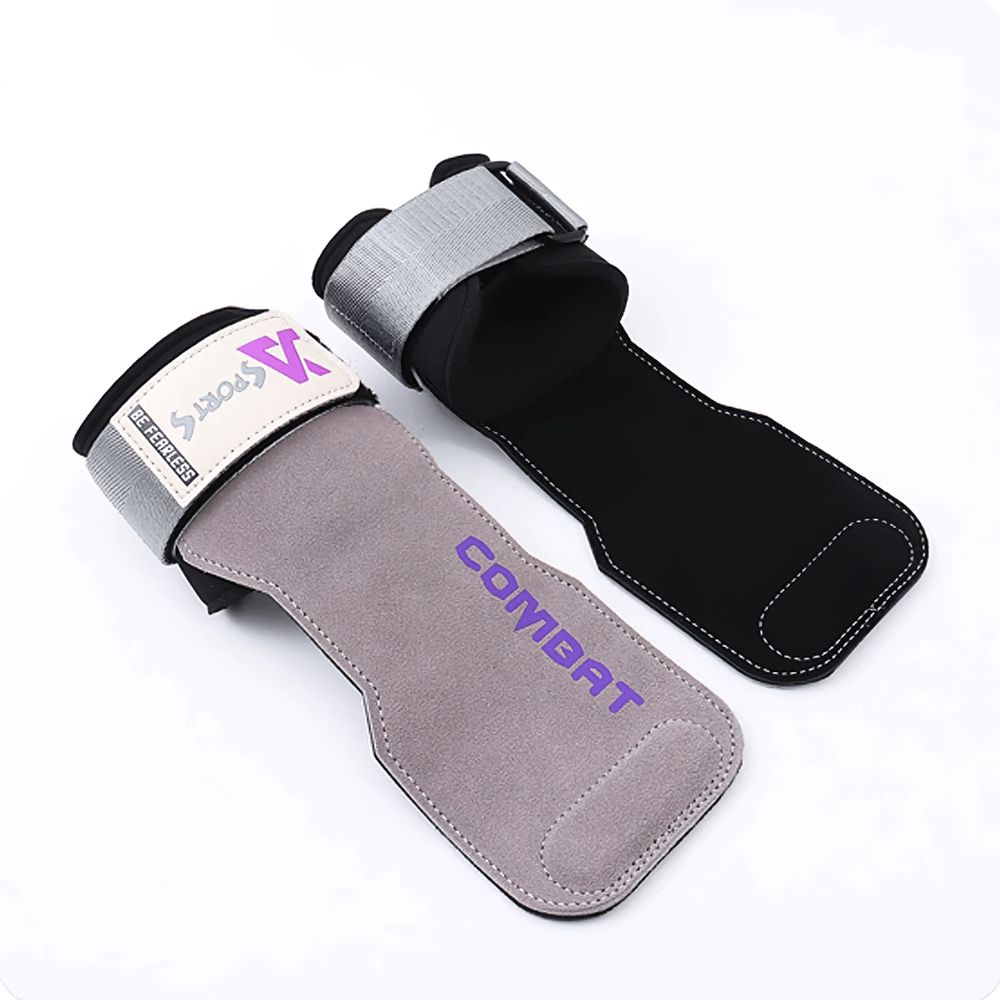 Leather Weightlifting Hand Grips with Protection - SF3536 for palm protection, enhancing grip and support during workouts.