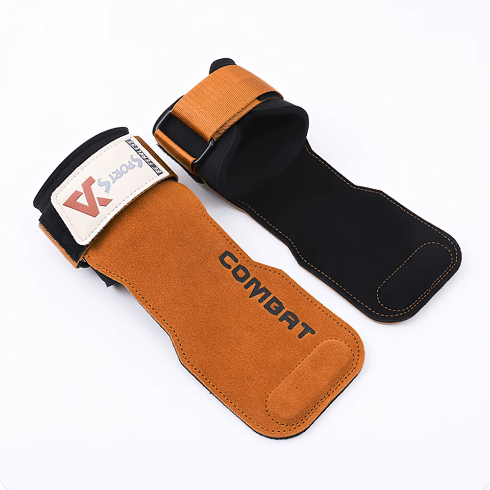 Leather Weightlifting Hand Grips with Protection - SF3536 leather gloves for ultimate comfort and grip during workouts.