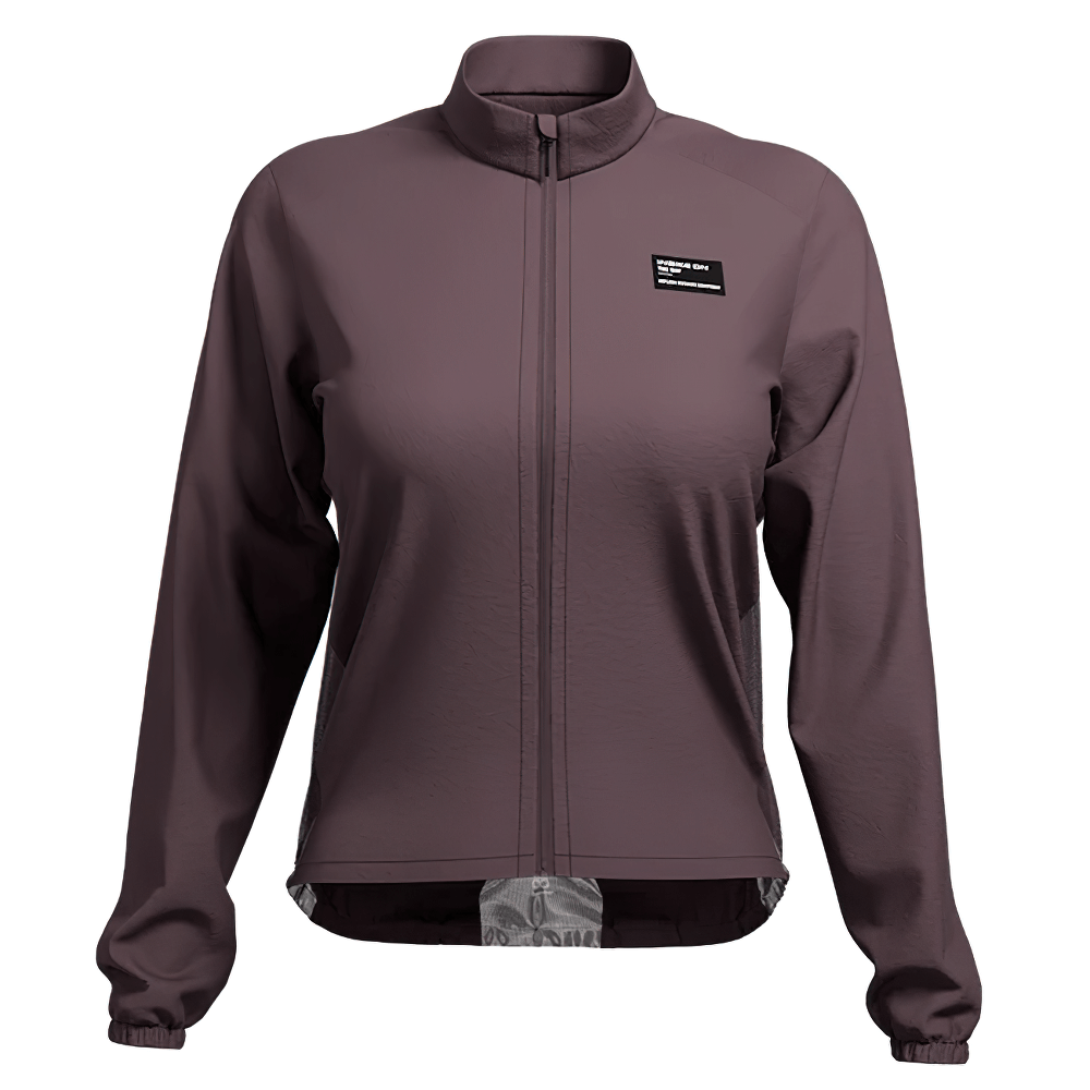 Women's lightweight cycling jacket with reflective details, elastic cuffs, and anti-scratch zipper. Perfect for enhanced visibility.