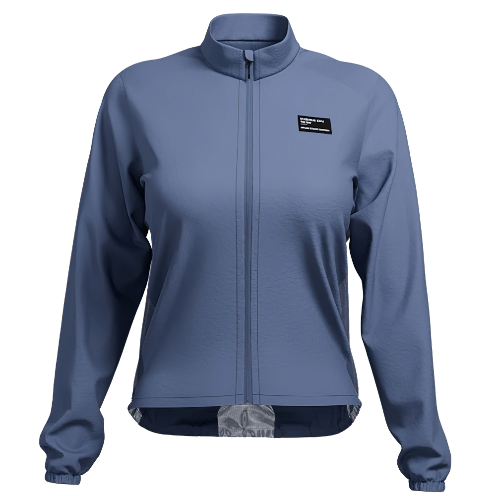 Women's lightweight cycling jacket SF2633 with reflective details, elastic cuffs, and anti-scratch zipper for enhanced visibility and comfort.