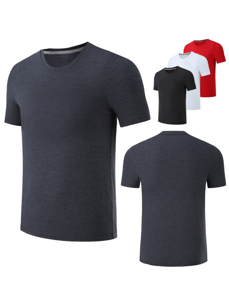 Lightweight solid color sports men's training T-shirt SF1514 in multiple colors, featuring breathable quick-dry fabric