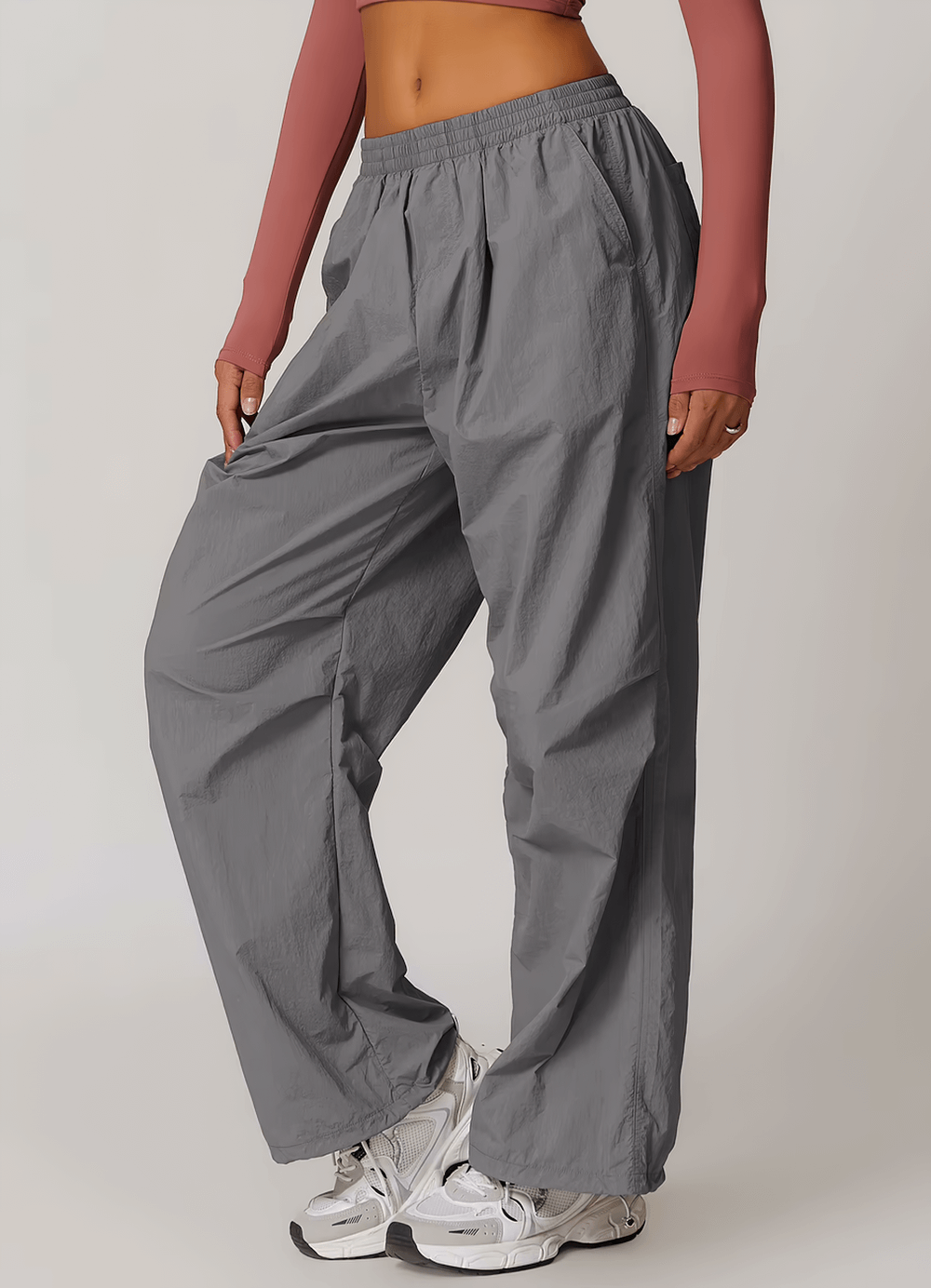 Lightweight High-Waist Women's Pants with Pockets - SF2359