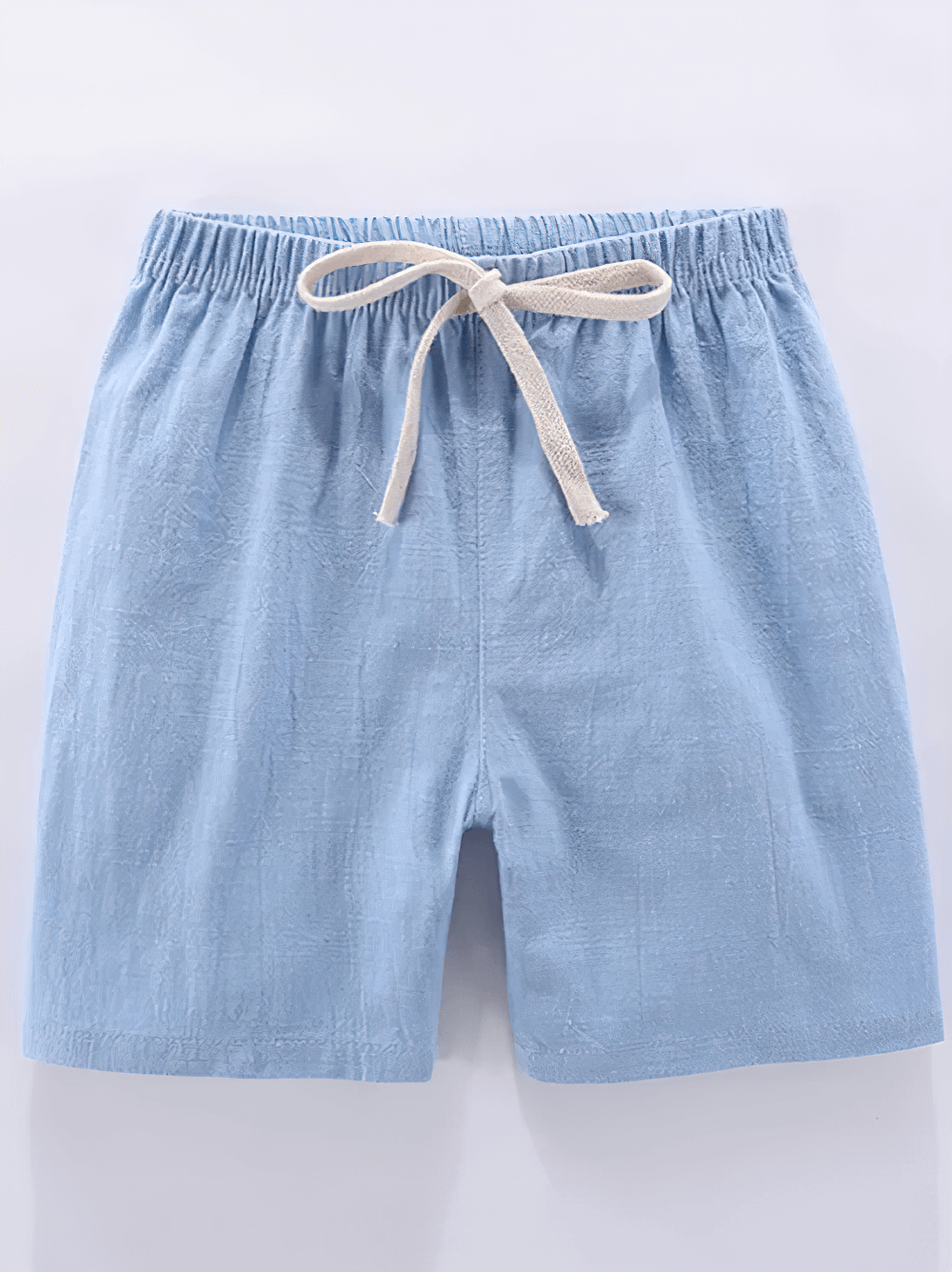 Lightweight Linen Drawstring Shorts for Daily Wear - SF3735, breathable and casual loose fit for outdoor activities.
