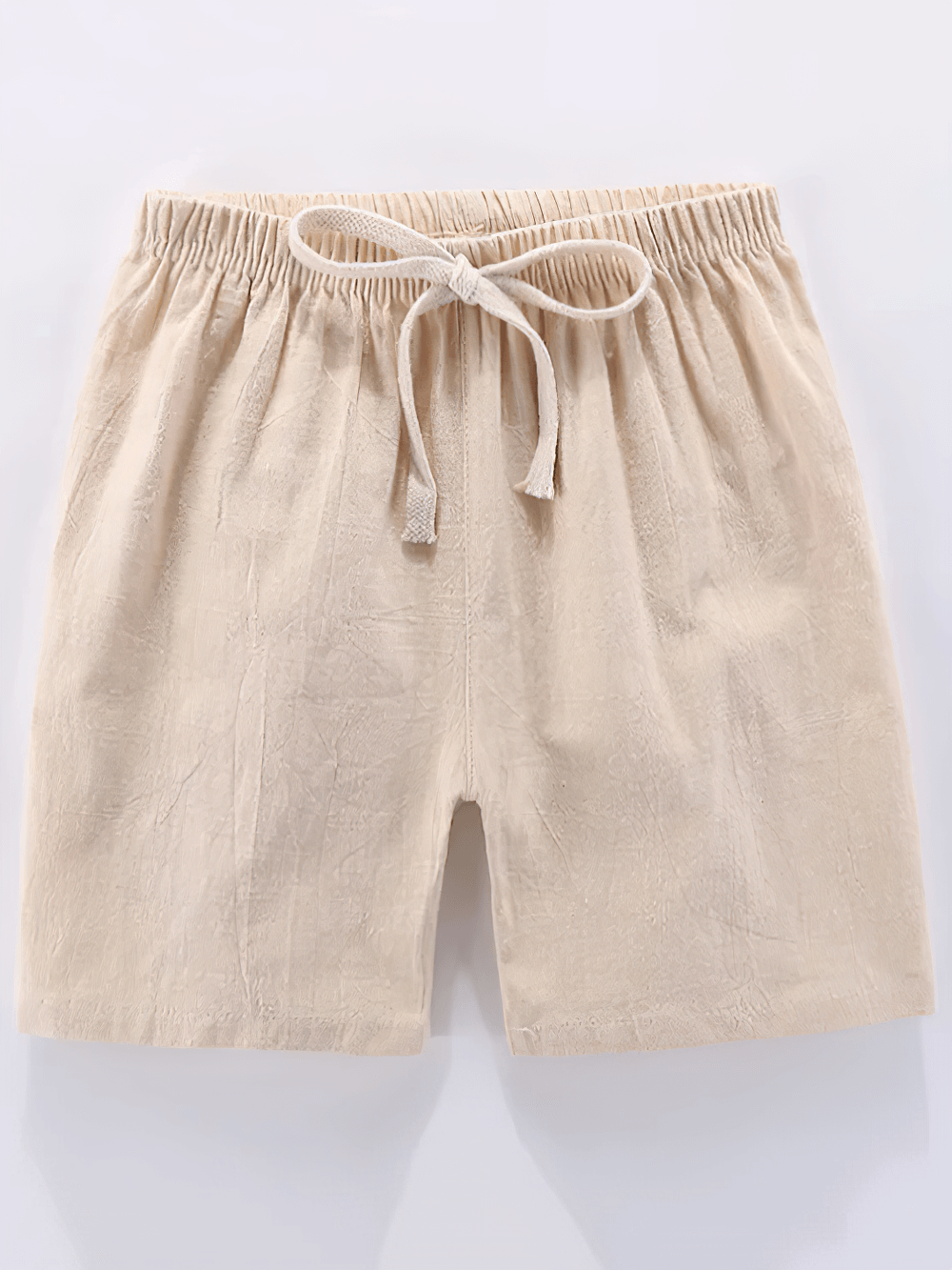 Lightweight Linen Drawstring Shorts for Daily Wear - SF3735, breathable and casual design for outdoor activities.