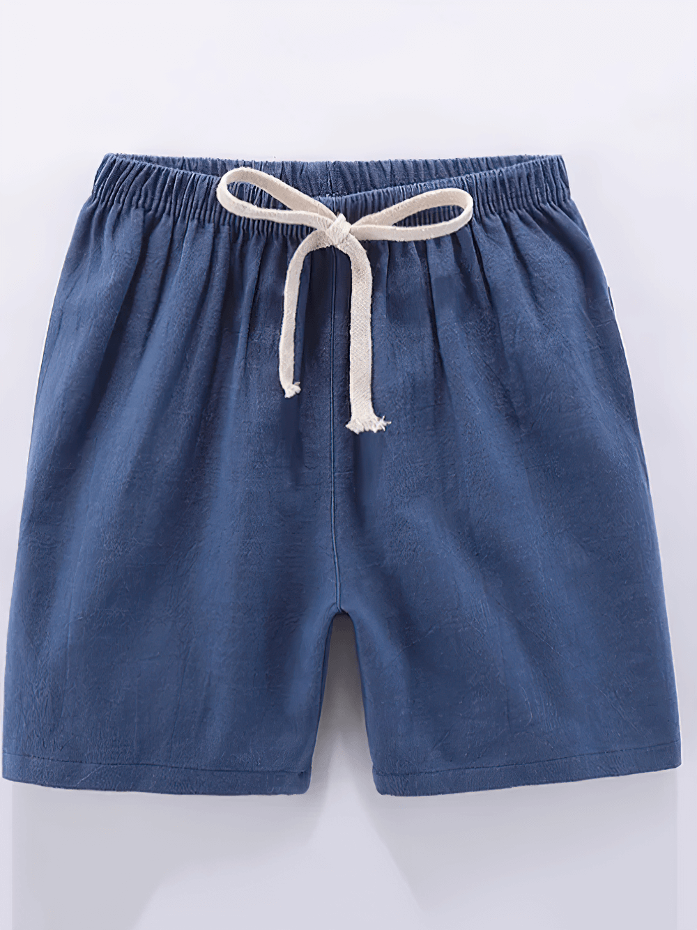 Lightweight Linen Drawstring Shorts for Daily Wear - SF3735 in blue, perfect for casual and outdoor activities.