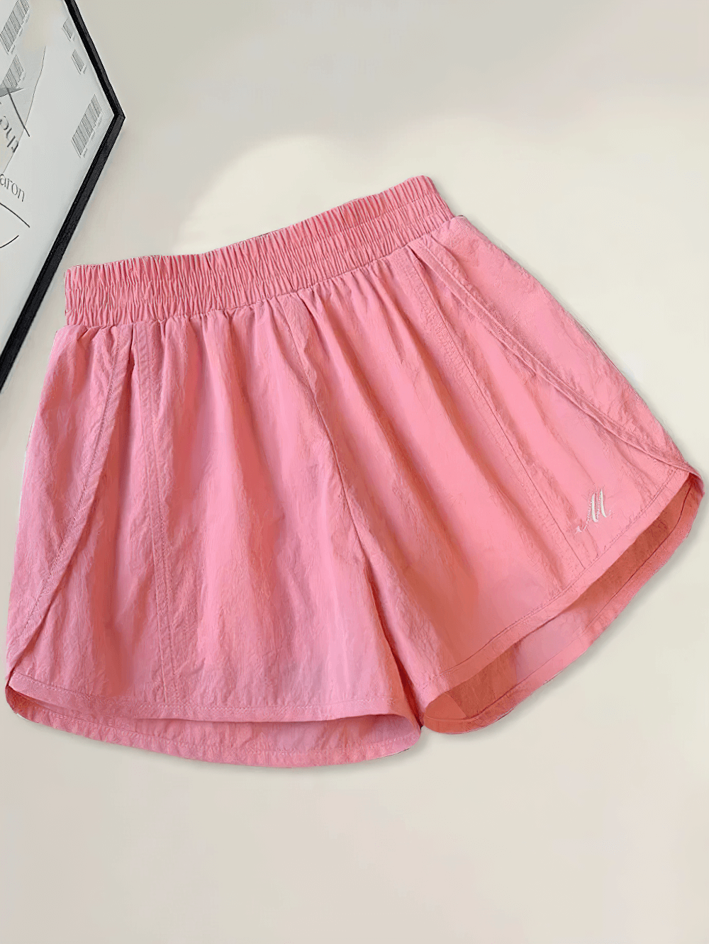 Lightweight Quick-Dry Athletic Shorts - SF3734 in pink, showcasing breathable fabric and elastic waistband for comfort and style.