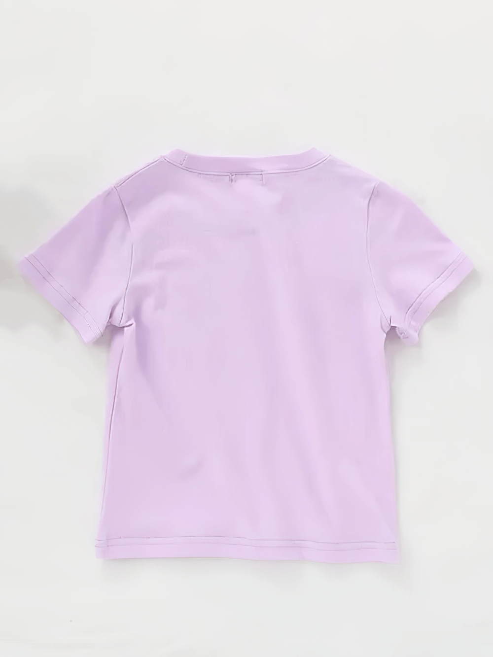 Lightweight Solid Color Short-Sleeve Cotton Tee - SF3851 in lilac, perfect for children's casual summer wear.
