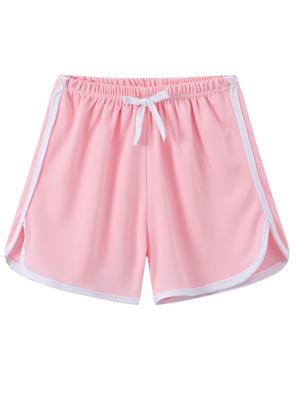 Lightweight Sports Shorts with Elastic Waistband - SF3784, pink breathable athletic shorts for kids' training and daily wear.